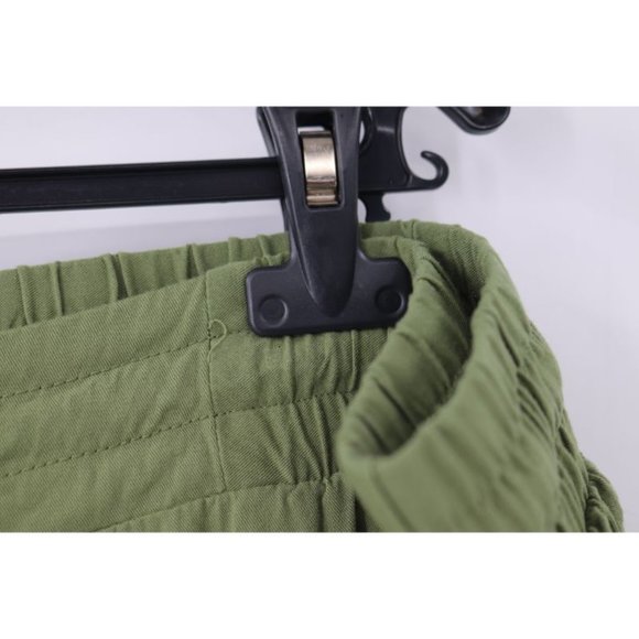 torrid pants women's 2 relaxed Taper challis high rise tie front green stretch - Picture 5 of 12